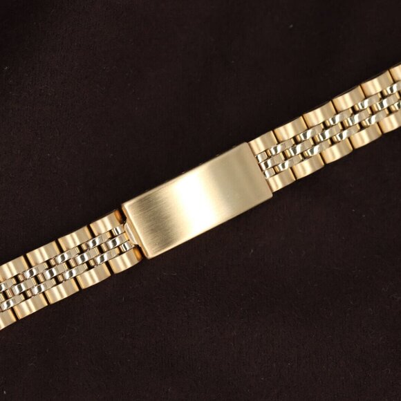 Hadley-Roma 10mm-14mm Yellow Gold Plated Ladies Watch Bracelet/Band, LB5291Y - Picture 1 of 3